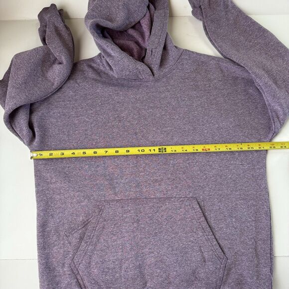 Zenana Womens Pullover Hoodie Size Small Heather Purple Pouch Pocket - Picture 6 of 12